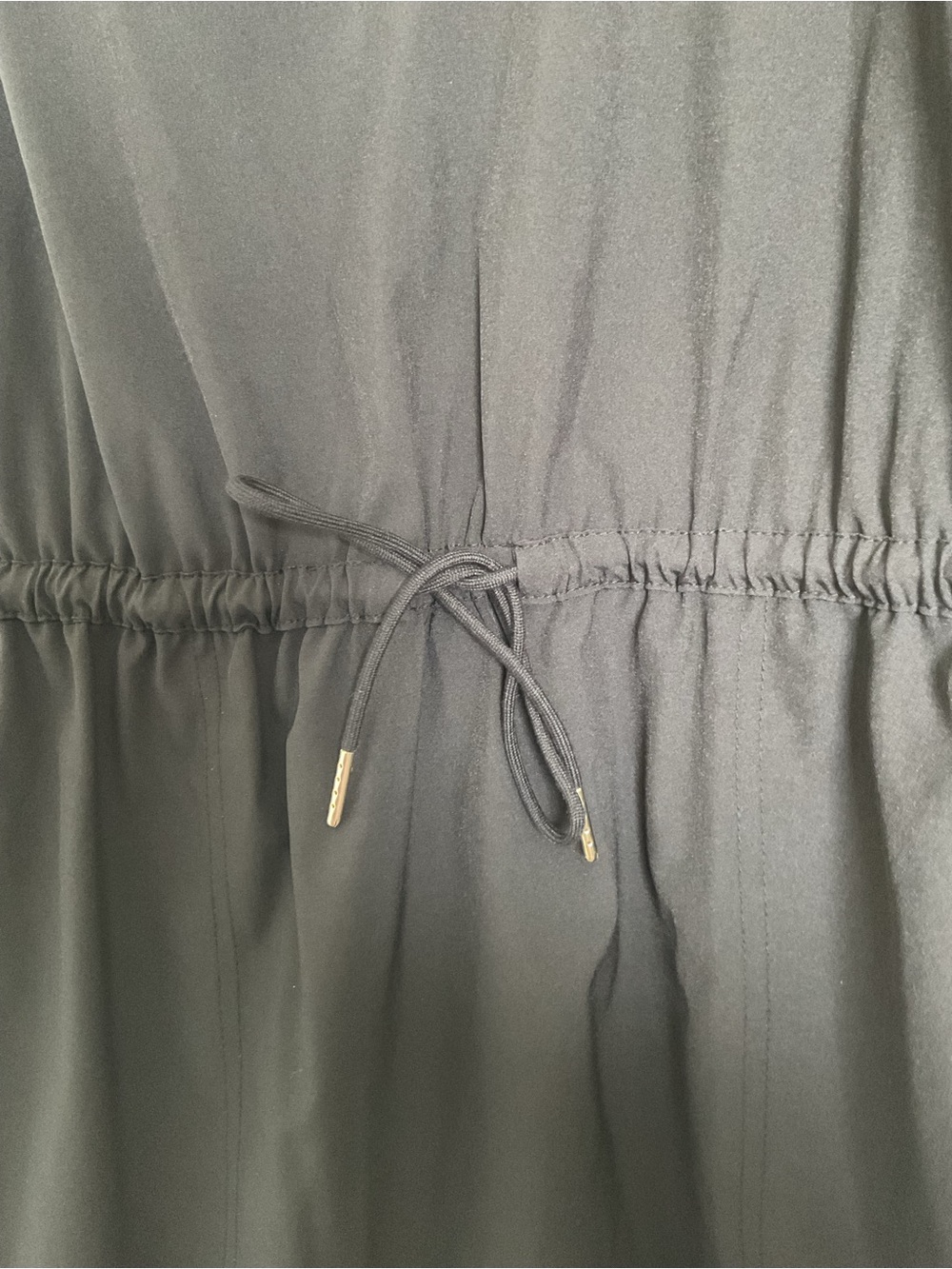 Calvin Klein Black Sleeveless Collared Drawstring Mini Dress - Picture 8 of 9